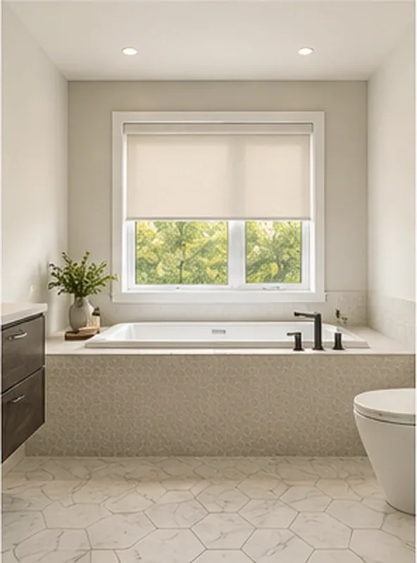 Salle de bain — Toile à rouleaux