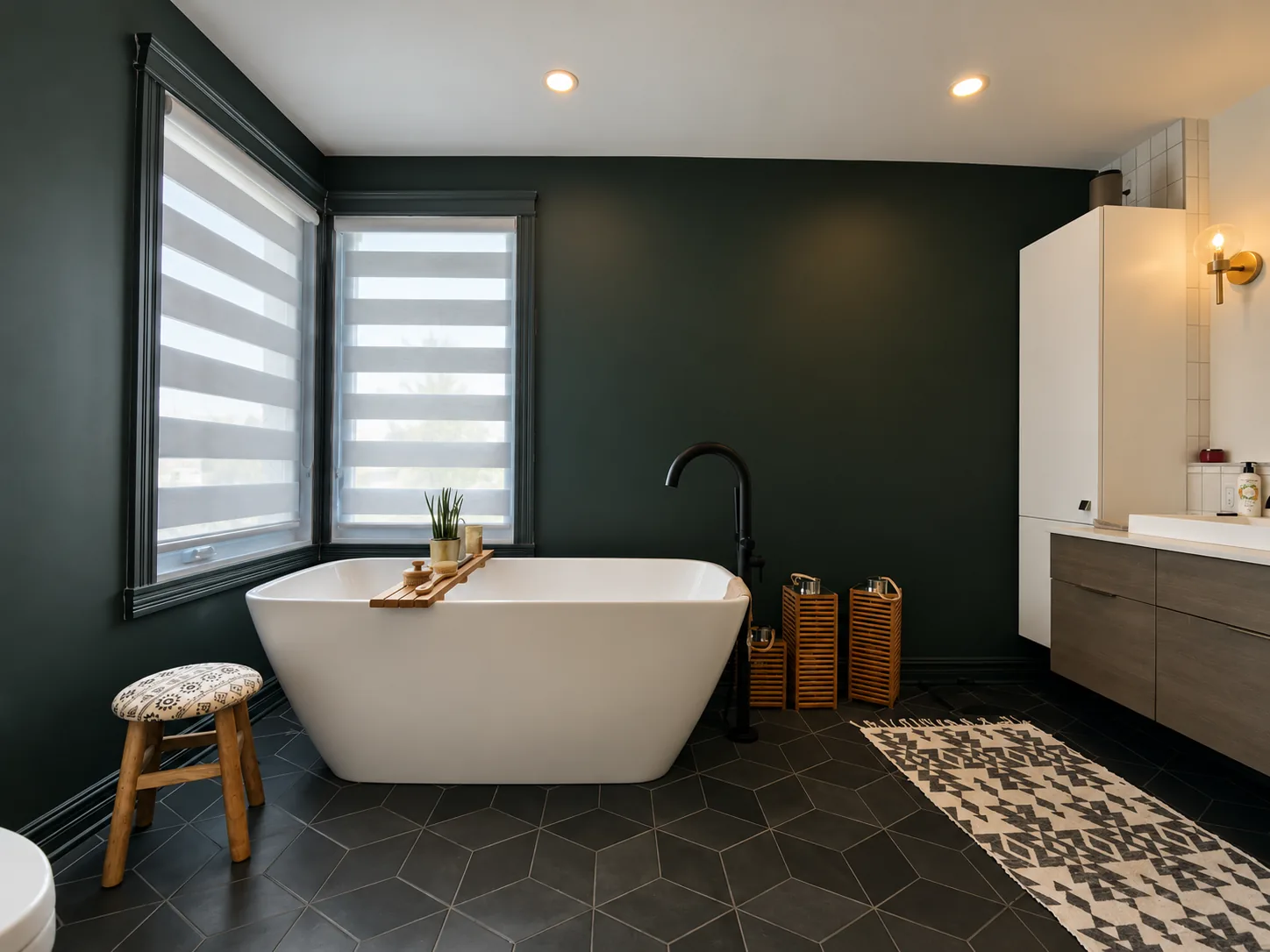 Stores alternés — Salle de bain principale