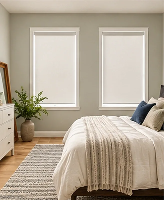 Chambre principale — Toiles à rouleaux